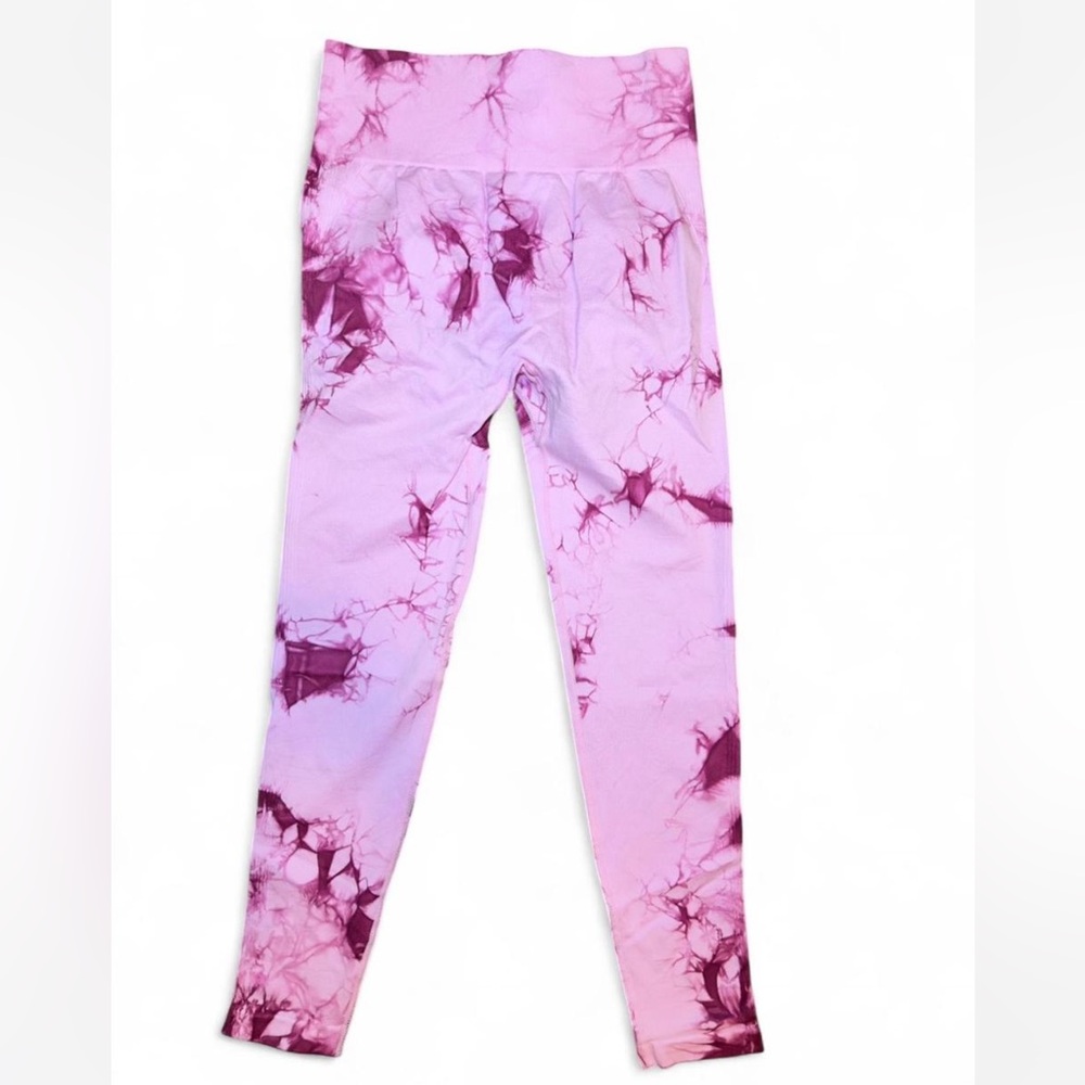 Pink Tie-Dye High Waist Leggings